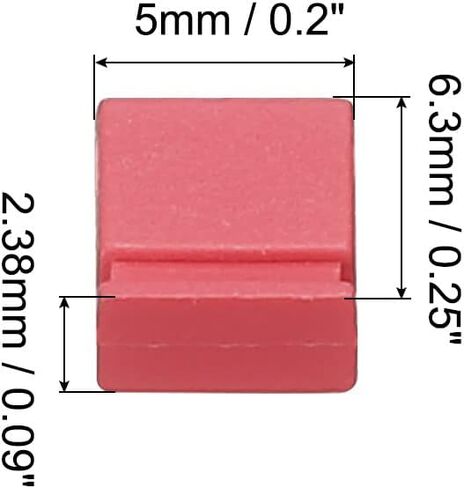 MECCANIXITY 2.54mm Closed Short Circuit Cap Jumper Cap Pin Connector Blocks Connector, Black Pack of 20 in Saudi Arabia