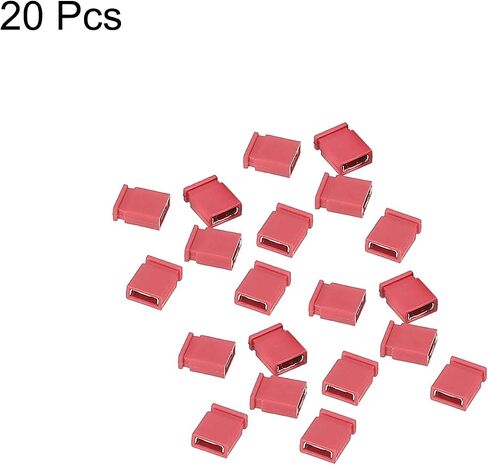 MECCANIXITY 2.54mm Closed Short Circuit Cap Jumper Cap Pin Connector Blocks Connector, Black Pack of 20 in Saudi Arabia