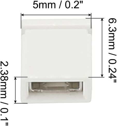 MECCANIXITY 2.54mm Closed Short Circuit Cap Jumper Cap Pin Connector Blocks Connector, Black Pack of 20 in Saudi Arabia