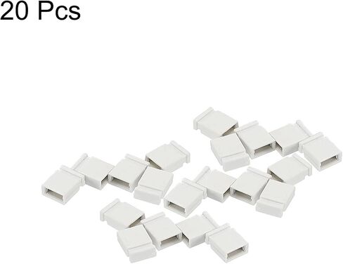 MECCANIXITY 2.54mm Closed Short Circuit Cap Jumper Cap Pin Connector Blocks Connector, Black Pack of 20 in Saudi Arabia