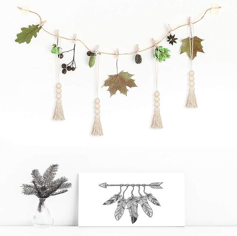 BESPORTBLE Home Decor Farmhouse Beads 4 Pcs Tassel Wood Beads Wood Beads Garland Cotton Line Decorative Door Handle Decor Tassel Bead Pendant for Closet Door Porch Wooden Beads Garland Christmas Decor in Saudi Arabia