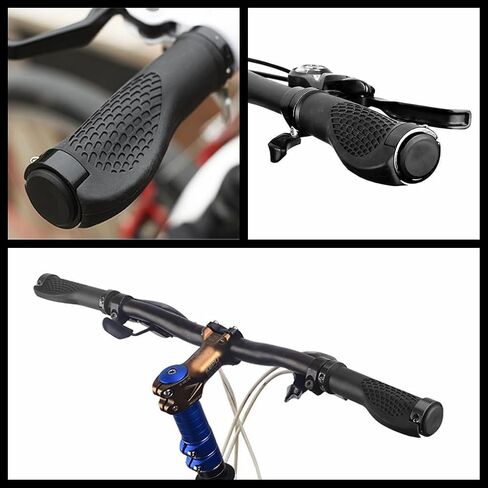 زوجان من مقابض مقود الدراجة بقفل مزدوج، تصميم مريح، مقابض مطاطية واسعة ومقبض أسود للدراجات الجبلية MTB in Kuwait