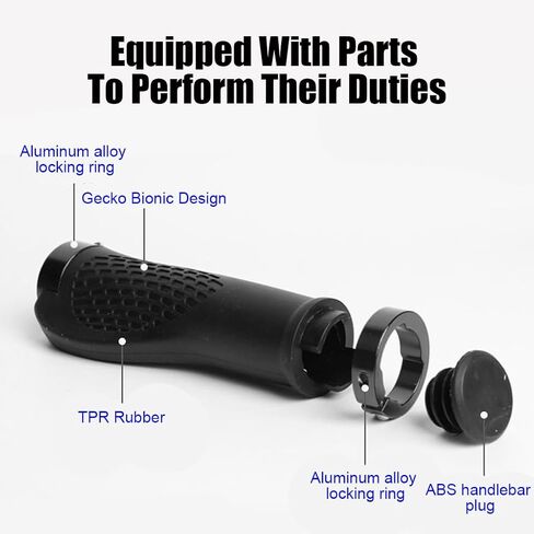 زوجان من مقابض مقود الدراجة بقفل مزدوج، تصميم مريح، مقابض مطاطية واسعة ومقبض أسود للدراجات الجبلية MTB in Kuwait