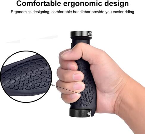 زوجان من مقابض مقود الدراجة بقفل مزدوج، تصميم مريح، مقابض مطاطية واسعة ومقبض أسود للدراجات الجبلية MTB in Kuwait