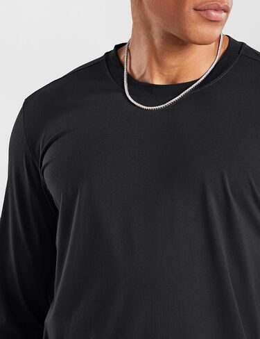 Ouber Men's Gym T-Shirt Sporty Workout Shirt Long Sleeve Casual Tops Athletic Fitness Tee in Kuwait