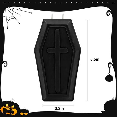 Coffin Skeleton Candles, Spooky Halloween Skull Decorations Indoor, Gothic Vintage Decor Horror Candle Gift for Home Table Room Bar in Saudi Arabia
