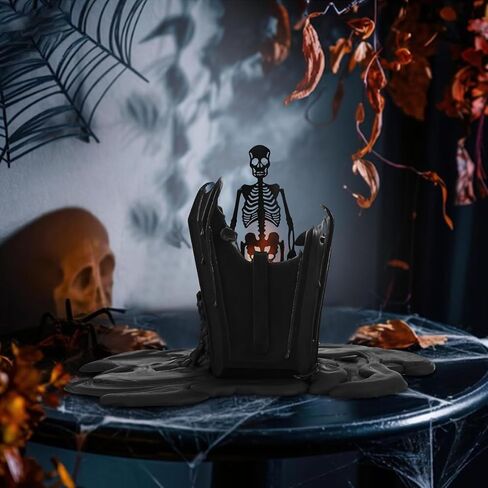 Coffin Skeleton Candles, Spooky Halloween Skull Decorations Indoor, Gothic Vintage Decor Horror Candle Gift for Home Table Room Bar in Saudi Arabia