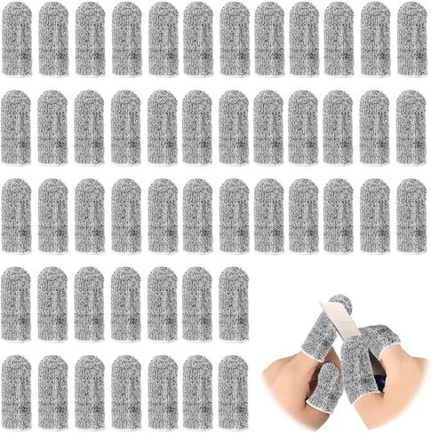 50 قطعة من أغطية الأصابع المقاومة للقطع لحماية أطراف الأصابع، غطاء للأصابع قابل لإعادة الاستخدام، واقيات للأصابع لعمل المطبخ in Kuwait