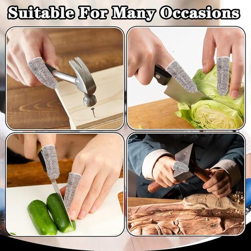 50 قطعة من أغطية الأصابع المقاومة للقطع لحماية أطراف الأصابع، غطاء للأصابع قابل لإعادة الاستخدام، واقيات للأصابع لعمل المطبخ in Kuwait