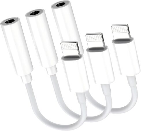[معتمد من Apple MFi] 2 حزمة من محول مقبس سماعة الرأس Lightning إلى 3.5 ملم لهاتف iPhone، وكابل صوت دونجل محول iPhone Aux متوافق مع iPhone 14/13 Pro Max X/XS يدعم جميع أنظمة iOS in Saudi Arabia