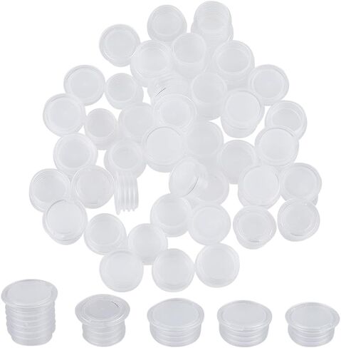 GORGECRAFT 50PCS 5 Sizes Clear Plastic Stopper with Pull Tab Salt and Pepper Shaker Stoppers Replacement Bottle Plug 10.5mm to 18mm Inner Diameter Reusable Column End Covers for Pots Bottles in Saudi Arabia
