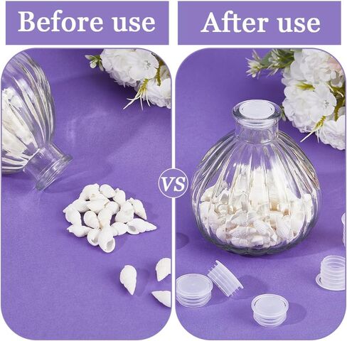 GORGECRAFT 50PCS 5 Sizes Clear Plastic Stopper with Pull Tab Salt and Pepper Shaker Stoppers Replacement Bottle Plug 10.5mm to 18mm Inner Diameter Reusable Column End Covers for Pots Bottles in Saudi Arabia