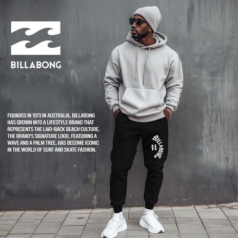 Billabong French Terry Joggers للرجال، بنطال رياضي رجالي كبير وطويل القامة in Saudi Arabia