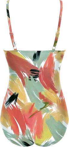 Ekouaer Womens One Piece Bathing Suits Backless Swimsuits Print Swimwear Rainbow in Saudi Arabia