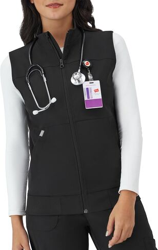Hanes Women's Comfort Fit Scrubs Healthcare Vest, Moisture-Wicking Stretch Scrubs Vest for Women in Saudi Arabia