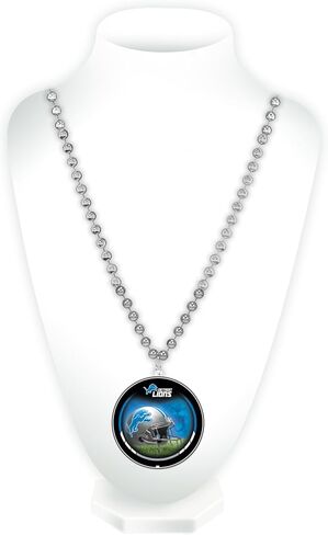 Rico Industries NFL Detroit Lions - Disk Team Logo Mardi Gras Style Beads in Saudi Arabia