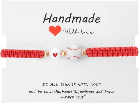 Football Bracelet for Women Men, Adjustable Handmade Braided Sports Rope Football Baseball Basketball Soccer Bracelet Player Sport Fans Matching Jewelry Gift in Saudi Arabia