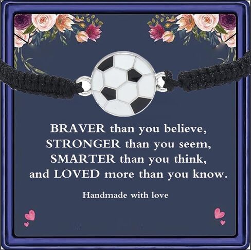 Football Bracelet for Women Men, Adjustable Handmade Braided Sports Rope Football Baseball Basketball Soccer Bracelet Player Sport Fans Matching Jewelry Gift in Saudi Arabia
