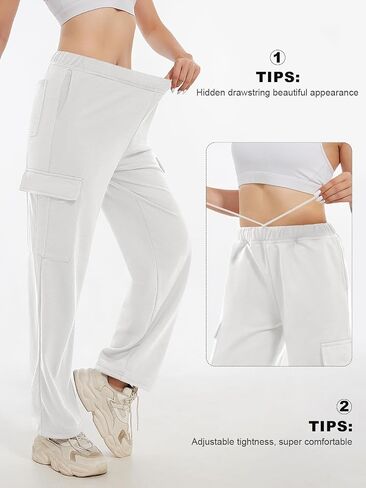 Cargo Pants Women，Sweatpants Women，High Waisted Sweatpants Jogging Pants Baggy Slacks Multi Pocket Pants in Saudi Arabia