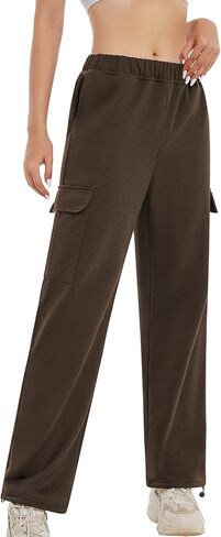 Cargo Pants Women，Sweatpants Women，High Waisted Sweatpants Jogging Pants Baggy Slacks Multi Pocket Pants in Saudi Arabia