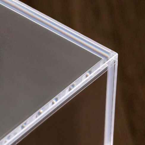 QWORK رافعات عرض مكعبة من الأكريليك الشفاف، مجموعة من 3 (8 × 8 × 6، 7 × 7 × 4، 6 × 6 × 2 بوصة)، حوامل شفافة قابلة للتكديس مع حواف مصقولة للمجوهرات ومستحضرات التجميل والمزيد in Saudi Arabia