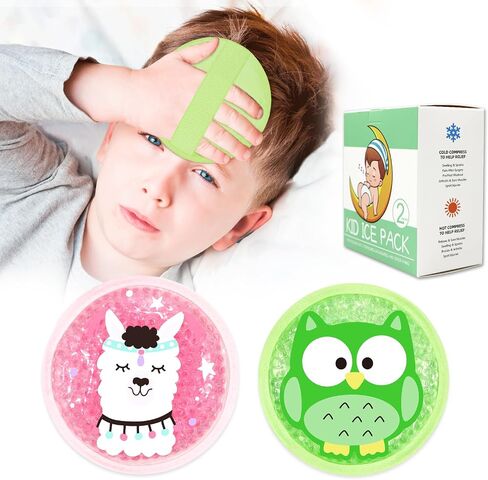 Kids Ice Packs for Boo Boos, Boo Boo Ice Packs for Kids, 2 Packs Cute Hot Cold Gel ice Packs for Injuries Reusable for Kid's Fever, Pain Relief, Wisdom Teeth, First Aid and Head, Arms, Legs Injuries in Saudi Arabia
