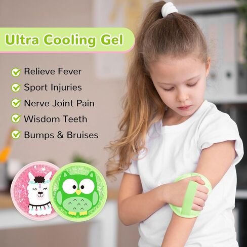 Kids Ice Packs for Boo Boos, Boo Boo Ice Packs for Kids, 2 Packs Cute Hot Cold Gel ice Packs for Injuries Reusable for Kid's Fever, Pain Relief, Wisdom Teeth, First Aid and Head, Arms, Legs Injuries in Saudi Arabia
