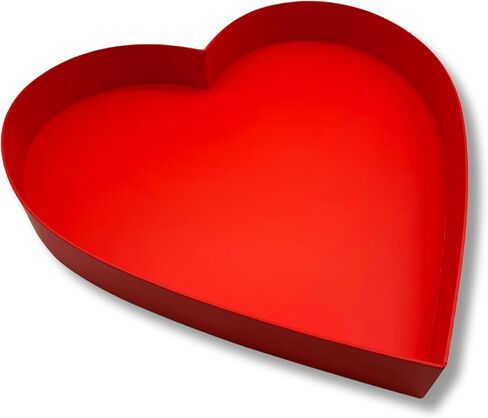 صندوق LoveLe Box مقاس 13.5 بوصة من الورق المقوى على شكل قلب، قابل للتعبئة للفحم وألواح الرعي وصندوق هدايا الأم والوجبات الخفيفة من الفاكهة والحلوى والكب كيك وتنسيقات الزهور | أحمر (أحمر)، LB001 in Saudi Arabia