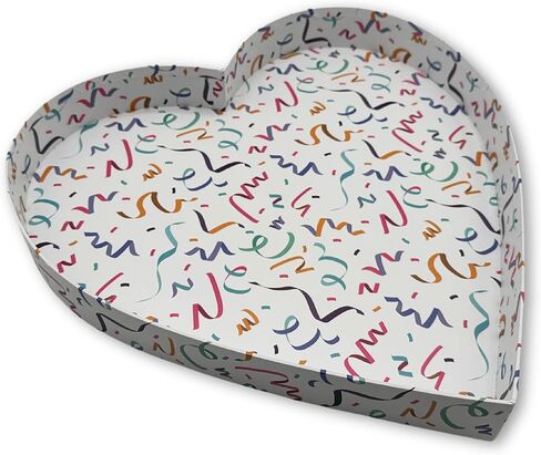 LoveLe Box 13.5'' Heart Shaped Cardboard Box, Fillable for Charcuterie, Grazing Boards, Mom Gift Box, Fruit Snacks, Candy, Cupcakes, and Flower Arrangements | Red (Red), LB001 in Saudi Arabia