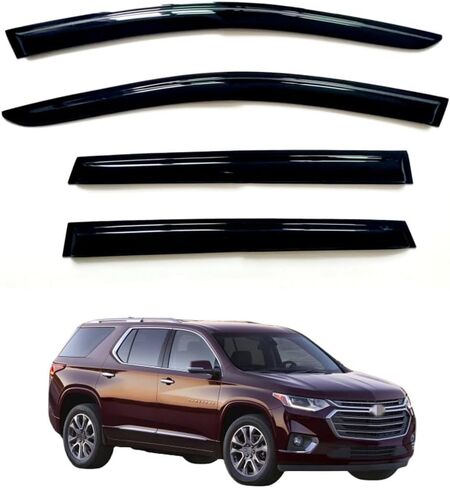 4Pcs Window Visor Deflectors Rain Guards Compatible with Hyundai Santa Fe 2013-2018 in Saudi Arabia