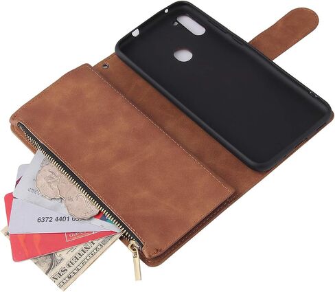 Asuwish Compatible with Samsung Galaxy A11 Wallet Case Tempered Glass Screen Protector and Leather Flip Cover Card Holder Stand Cell Accessories Phone Cases for Glaxay A 11 Gaxaly 11A Women Men Blue in Kuwait