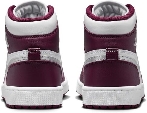 NIKE Air Jordan I High G Men's Golf Shoes (DQ0660-103, White/Bordeaux/Metallic Silver) Size 9 in Saudi Arabia