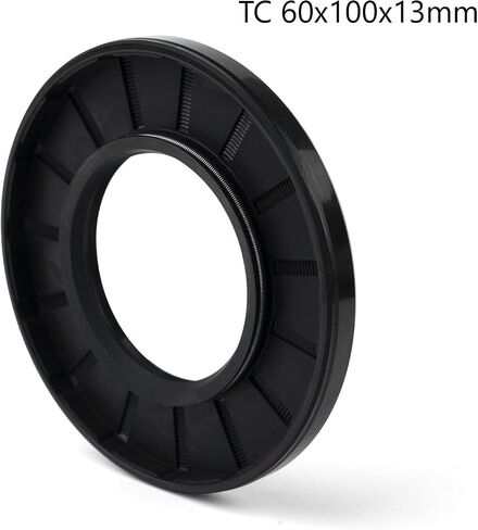 ختم عمود الزيت XiKe، أختام الشفاه، TC 65x100x8 مم غطاء مطاطي النتريل شفة مزدوجة مع زنبرك، أختام زيت لأعمدة التحمل، أعمدة دوارة، إلخ، حزمة سوداء من 1 in Saudi Arabia