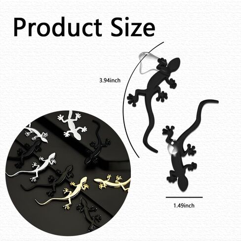 عبوة واحدة من ملصقات السيارات Gecko، ملصق سيارة على شكل شارة معدنية نقية من الكروم على شكل أبو بريص ثلاثي الأبعاد، ملصق خدش جسم السيارة - مقاوم للماء، حماية من الشمس، متين in Kuwait
