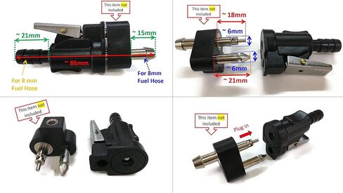 Boat Motor Gas Tank Sierra 18-8092 5/16" Fuel Connector for Johnson/Evinrude (OMC/BRP) Outboards - 176445, 775641 boat engine in Saudi Arabia