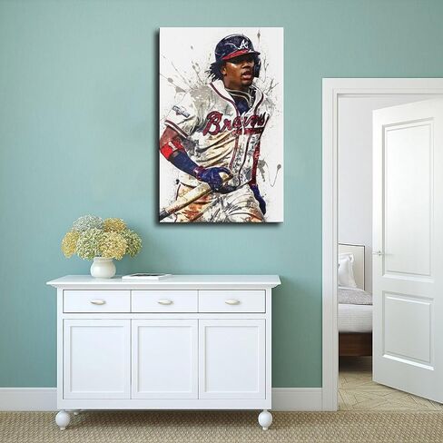 Julio Rodríguez 3 Pieces Unframed Print Art (8x12 Inch) Canvas Poster Sports Wall Decor Sports Poster Office Decor Gift in Saudi Arabia
