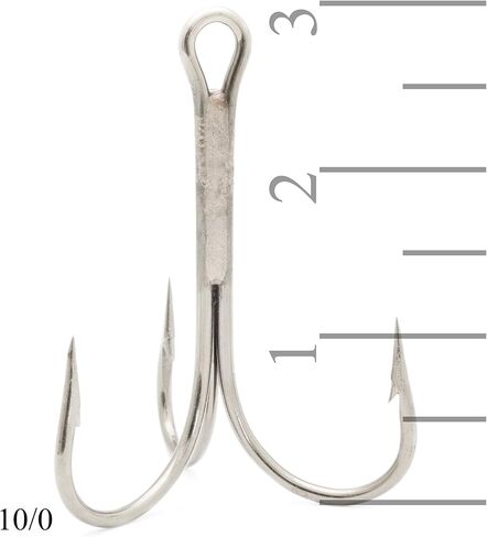 Mustad 3551 Classic Treble Standard Strength Fishing Hooks | Tackle for Fishing Equipment | Comes in Bronz, Nickle, Gold, Blonde Red, [Size 3/0, Pack of 25], Duratin in Saudi Arabia