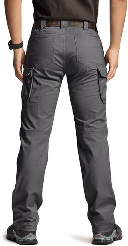 CQR Women's Flex Stretch Tactical Pants, Water Resistant Ripstop Work Pants, Outdoor Hiking Straight/Cargo Pants with Pockets, Vanguard Alamo Khaki, 16 Long in Saudi Arabia