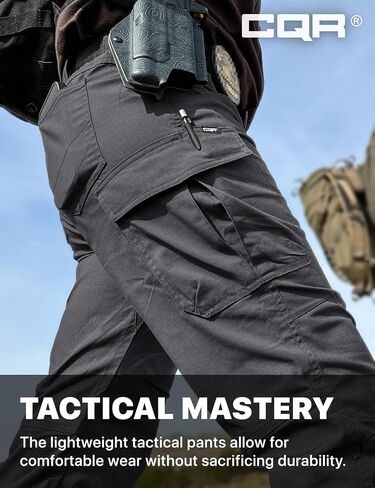 CQR Women's Flex Stretch Tactical Pants, Water Resistant Ripstop Work Pants, Outdoor Hiking Straight/Cargo Pants with Pockets, Vanguard Alamo Khaki, 16 Long in Saudi Arabia