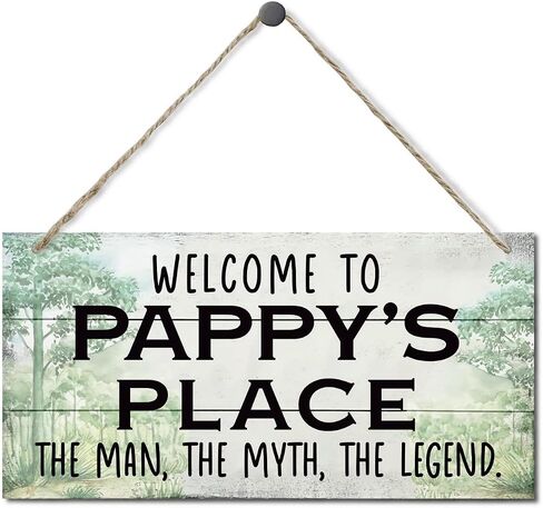 Vintage Style Sign, Welcome to Big Daddy's Place The Man, The Myth, The Legend. Hanging Wood Sign Home Decorative, Printed Wood Wall Art Sign, Father’s Day Gift for Grandpa 12x6 inch in Kuwait