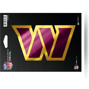 Rico Industries NFL Football Washington Commanders 5" x 7" Metallic Die-Cut Decal