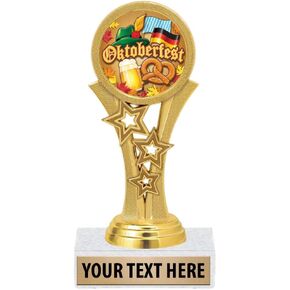 Crown Awards Oktoberfest Trophies, 5 1/2" Starbeam Oktoberfest Trophy, Engraving Included Prime
