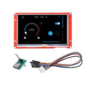 Nextion Display Intelligent 5 Inch Capacitive Touch Screen 800x480 Serial LCD TFT HMI Display Module NX8048P050-011C Supports Audio Video