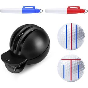Fade-Resistant Golf Ball Liner, Advanced Design Ball Marking Tool | 1 Alignment Tool with 2 Golf Ball Stamp Markers, Golf Ball Alignment with Effortless Marking for Golf On-Course Accessories