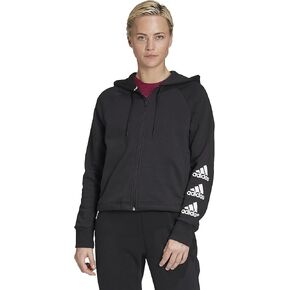 adidas Women's Stacked Logo Full-Zip Fleece Hoodie