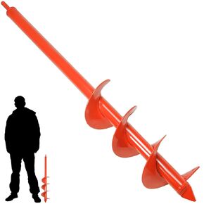 4x25" Upgraded Auger Drill Bit for Planting,Extanded Length Garden Auger Drill Bit for 3/8" Hex Drive Drill,Garden Spiral Hole Drill Planter for Bulb Planting, Bedding Plants, Umbrella Holes