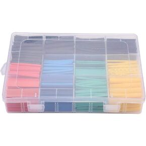 Heat shrinkable tube, 660v 530pcs Heat Shrink Tubing Insulation Shrinkable Tubes Assortment Wire Cable Sleeve Kit