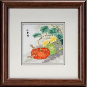 Ebherys Hunan Embroidery Art,Boatyard, Framed Hand Embroidery Artwork, Chinese Traditional Cutlture,Intangible Cultural Heritage Handmade Wall Art… (Reed Beds)