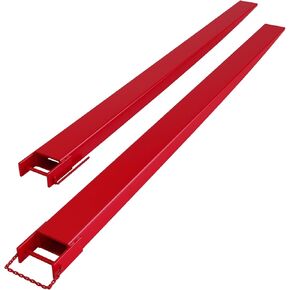 84" Pallet Fork Extension with Tire Chain, Heavy-Duty Steel Forklift Truck Extensions
