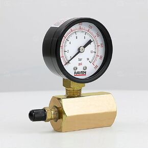 SH74-422 0-200 PSI Low Pressure Gas Tester Gauge w/3/4" FIP Hex Body and 2" Display